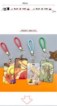 Цельный мужской держатель для визитных карточек Луффи, мультяшный аниме, кредитная карта, банковский идентификатор