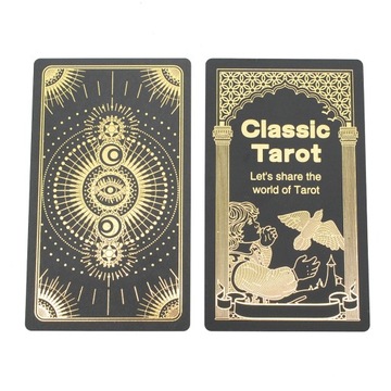 НАБОР КЛАССИЧЕСКИХ КАРТ ТАРО ГАДАНИЕ ТАРО СОЛНЦЕ ЗОЛОТАЯ ФОЛЬГА 78 КАРТ ПВХ