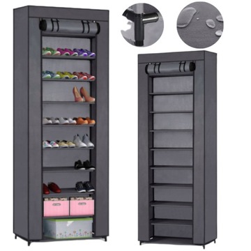 SZAFKA REGAŁ NA BUTY TEKSTYLNA DUŻA XXL 10 PÓŁEK