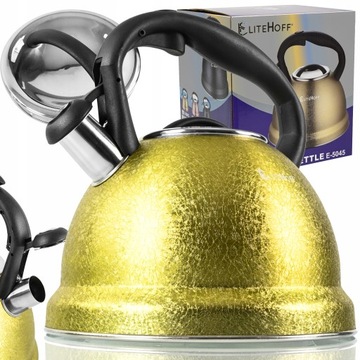 CZAJNIK TRADYCYJNY ZE STALI NIERDZEWNEJ 3,2 L GWIZDEK INDUKCJA GAZ PREMIUM