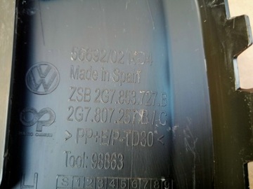 VW TAIGO LEVÝ LIŠTA NÁRAZNÍKU PŘEDNÍ 2G7853727B