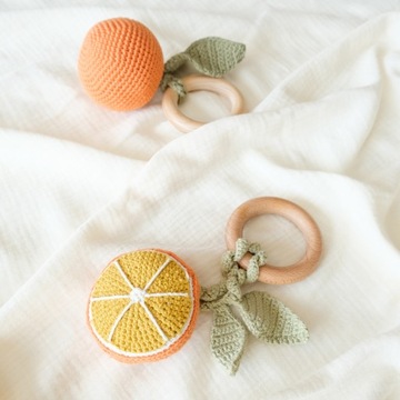 PREZENT DLA NIEMOWLAKA DZIECKA ZABAWKA GRZECHOTKA HANDMADE CHRZEST ROCZEK