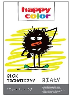 Blok techniczny A3, biały, 10 kartek