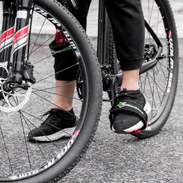 РЕМНИ ДЛЯ ВЕЛОСИПЕДНЫХ ПЕДАЛЕЙ, 2 ШТ. РЕМНИ ДЛЯ НОГ, ЛЕГКИЕ ЧЕРНЫЕ, НА ЗАВЕЛКРО