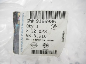 DRŽÁK PROUŽEK NÁDRŽE PALIVA OPEL VECTRA C OE 9186985