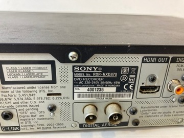 Бездисковый рекордер Sony RDR-HXD870