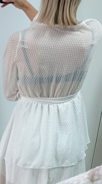 MiLady biała sukienka wiązana A217