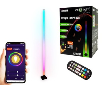 Stojąca Lampa RGB muzyczna TUYA CZARNA EC20545 NEW