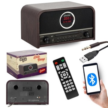 Radio DO SALONU BOSTON sieciowe AM/FM DAB+ CYFROWE USB-A BLUETOOTH CD LED