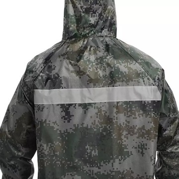 Камуфляжный плащ-накидка, длинная зеленая куртка для дождя