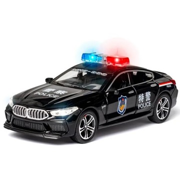 Czarny 1/32 odlew ze stopu M8 Model policyjny zabawka samochód symulacja dź