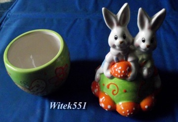 КРАСИВЫЕ ФАРФОРОВЫЕ ЗАЙЧИКИ - КОРОБКА - ШАНС.