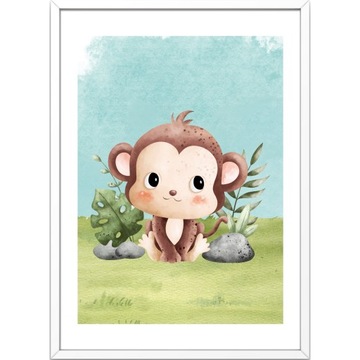 3 PLAKATY DZIECIĘCE 30x40 ZWIERZĄTKA SAFARI WZORY