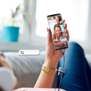 UGREEN ADAPTER AUDIO USB-C - MINI JACK 3.5MM /USB-C TWO-PORT ADAPTER