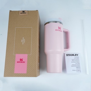 АВТОМОБИЛЬНАЯ ТЕРМОКРУЖКА THERMAL STANLEY ICEFLOW STEEL 40OZ С СОЛОМОЧНОЙ РУЧКОЙ