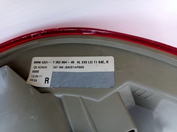 BMW E93 FACELIFT SVĚTLO PRAVÝ ZADNÍ LED SPRÁVNÁ USA