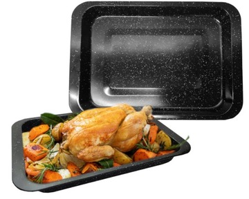TORTOWNICA FORMA BLACHA DO PIECZENIA CIAST MIĘSA DUŻA NO STICK 29x42cm