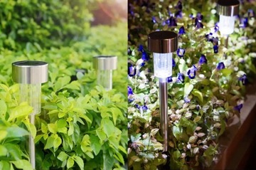 Солнечная светодиодная садовая лампа, встроенный столб