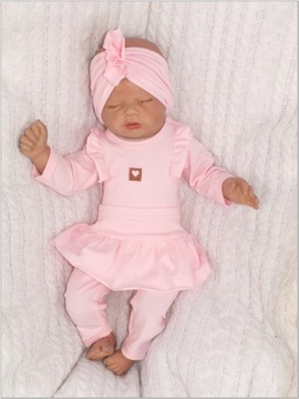 КОМПЛЕКТ из 3 предметов: боди + леггинсы с юбкой + повязка на голову 56