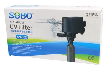 UV-C лампа SOBO 10Вт со встроенным насосом, фильтр для пруда 1000л/ч