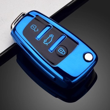 Shry New Soft TPU Składanie samochodu klawisze osłony Audi A3 8L 8p A4 B6 B