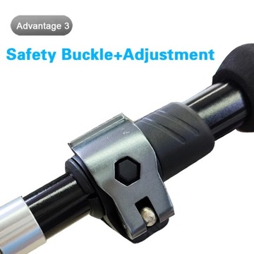 2 шт., 5-секционная складная треккинговая палка для улицы, портативная палка