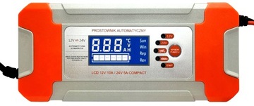 PROSTOWNIK AKUMULATOROWY LCD 12V 10A 24V 5A