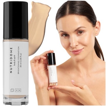 Podkład do twarzy Rozświetlający NAWILŻAJĄCY 02 Ivory GLOW makeup NUTRIDOME