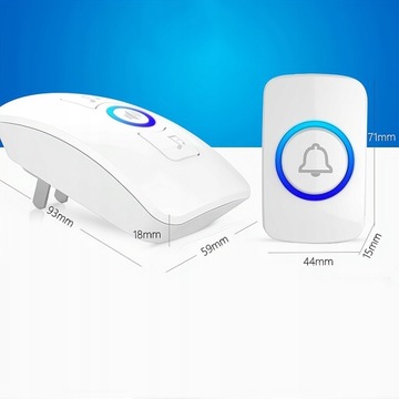 Беспроводной дверной звонок, IP66.