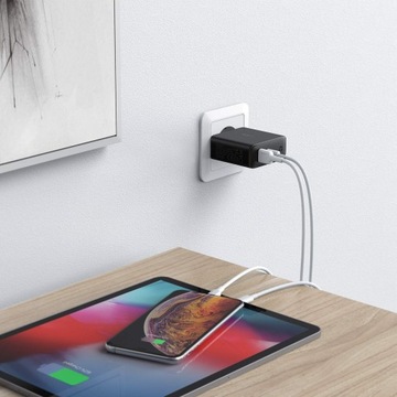 AUKEY Сверхбыстрое настенное зарядное устройство 2xUSB PD 60 Вт