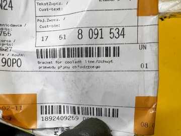 DRŽÁK PŘÍVODU HADICE VODY KAPALINY CHLADÍCÍHO BMW X5M F95 X6M F96 OEM