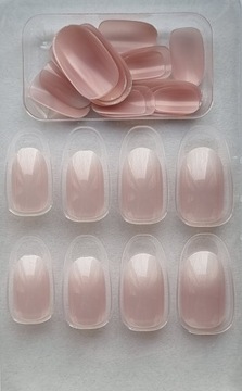 Искусственные ногтей Советы оваль -самодовольный омбре розовый овальный бэби -бумер