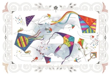 DaVinci Листівка 12x18 см B- BD 502 094 конверт Повітряні змії