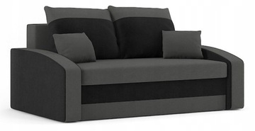 Sofa HEWLET rozkładana sofa SZARY + CZARNY