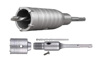OTWORNICA DO MURU BETONU SDS PLUS KORONKA 30mm FREZ ADAPTER ZESTAW 2w1