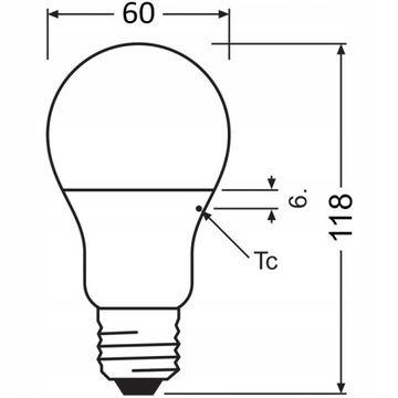 Светодиодная лампа A60 E27 13Вт 100Вт 1521лм 2700К OSRAM