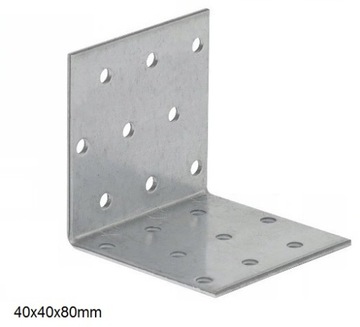Kątownik, łącznik ciesielski 40x40x80 gr. 2mm