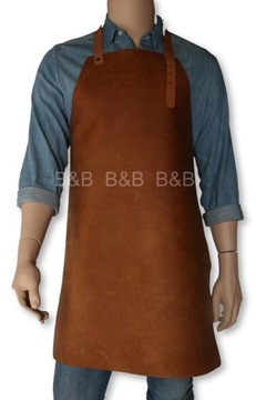 FARTUCH ZE SKÓRY KOLOR brąz -koniak APRON