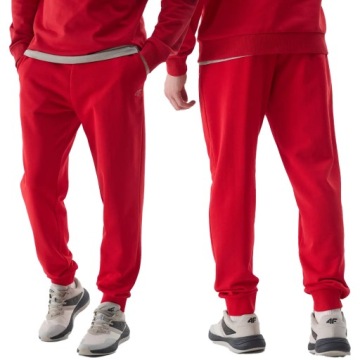 SPODNIE DRESOWE MĘSKIE 4F DRESY SPORTOWE JOGGERY BAWEŁNA WYGODNE SS24M603