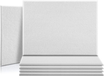 PANELE AKUSTYCZNE DUŻE 30X40X1 IZOLUJĄCE ABSORBUJĄCE 6 SZTUK BIAŁE PREMIUM
