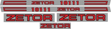 NAKLEJKI ZETOR 10111 LAMINOWANE KOMPLET BOKI DACH