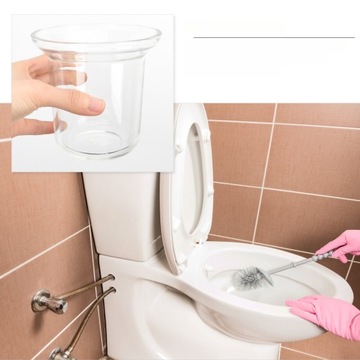 СОВРЕМЕННЫЙ ДЕРЖАТЕЛЬ ДЛЯ ТУАЛЕТНОЙ ЩЕТКИ, ТВЕРДЫЙ ПОДСТАКАННИК ДЛЯ ЧИСТКИ В ВАННОЙ КОМНАТЕ