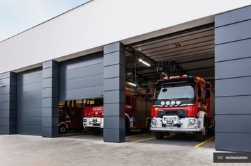 Промышленные секционные откидные гаражные ворота для зала и дома, Коричневый Антрацит