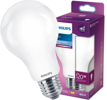 PHILIPS Żarówka LED E27 13W = 120W 4000K ZIMNA BIAŁA 2000lm A67