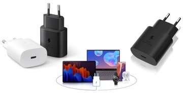 SAMSUNG Super Fast USB C PD зарядное устройство 25 Вт + кабель