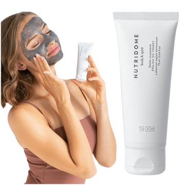 PEELING do TWARZY drobnoziarnisty DELIKATNY scrub na TRĄDZIK NUTRIDOME