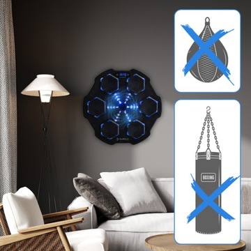 Электронный настенный боксерский щит с динамиком и Bluetooth + перчатки
