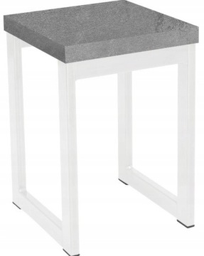 Taboret 46 cm Loft BETON /BIAŁY Krzesło Taborety