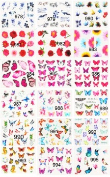 НАБОР НАКЛЕЙКОВ ДЛЯ НОГТЕЙ «ВОДА» ИЗ 10 УЗОРОВ