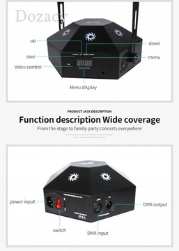 8 глаз сценический лазерный свет Dmx освещение